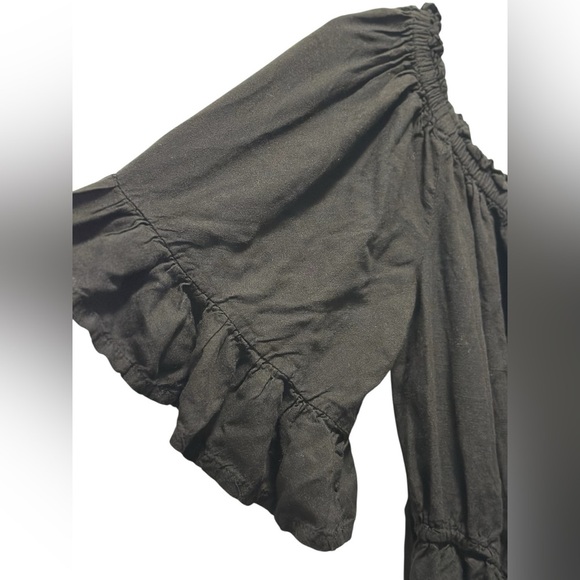 Elegant Black Floral Dress Size 1X High-Low - Picture 6 of 12